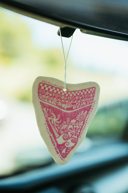 PINK Shark Tooth Air freshner - Guava