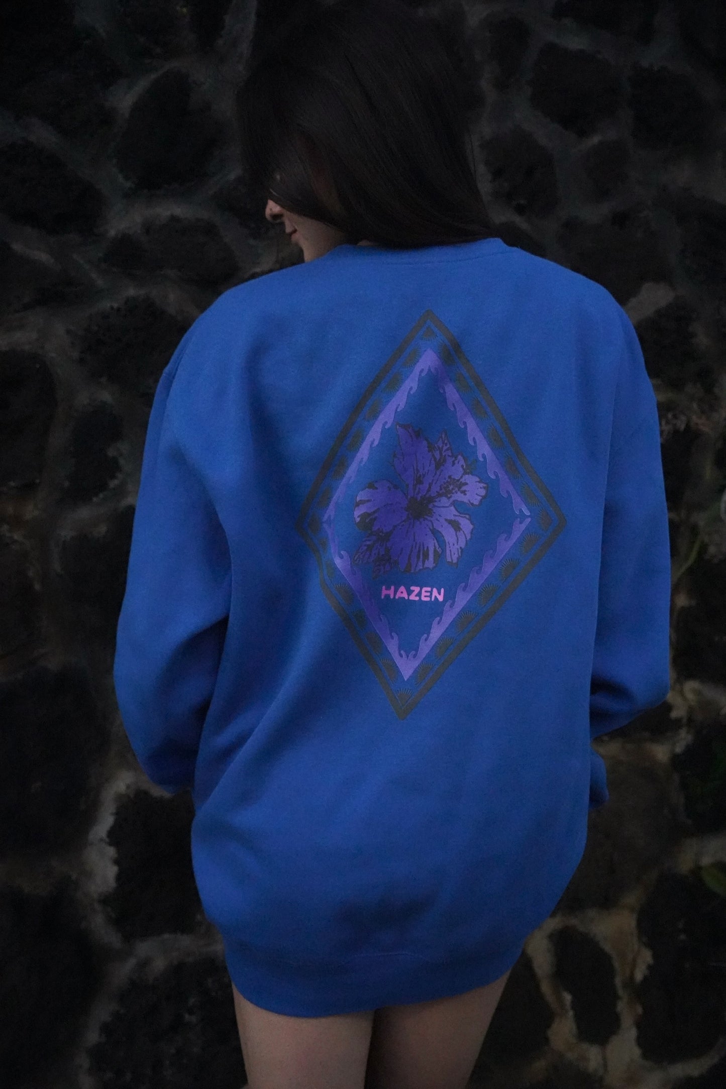 Retro Hibiscus Crewneck