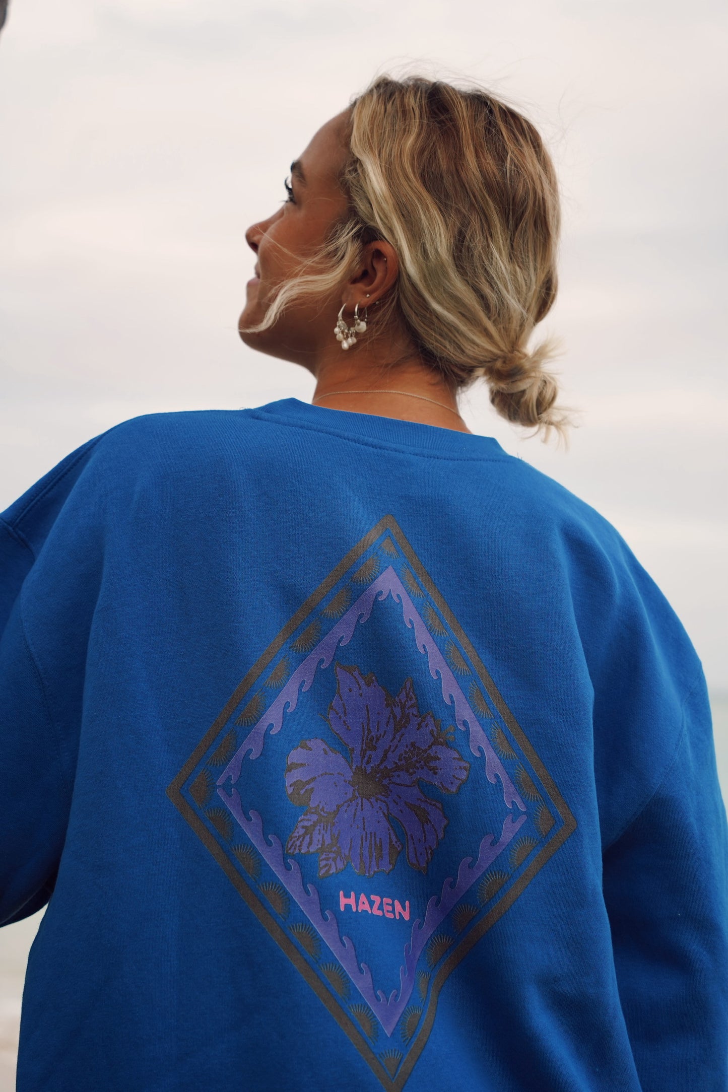 Retro Hibiscus Crewneck