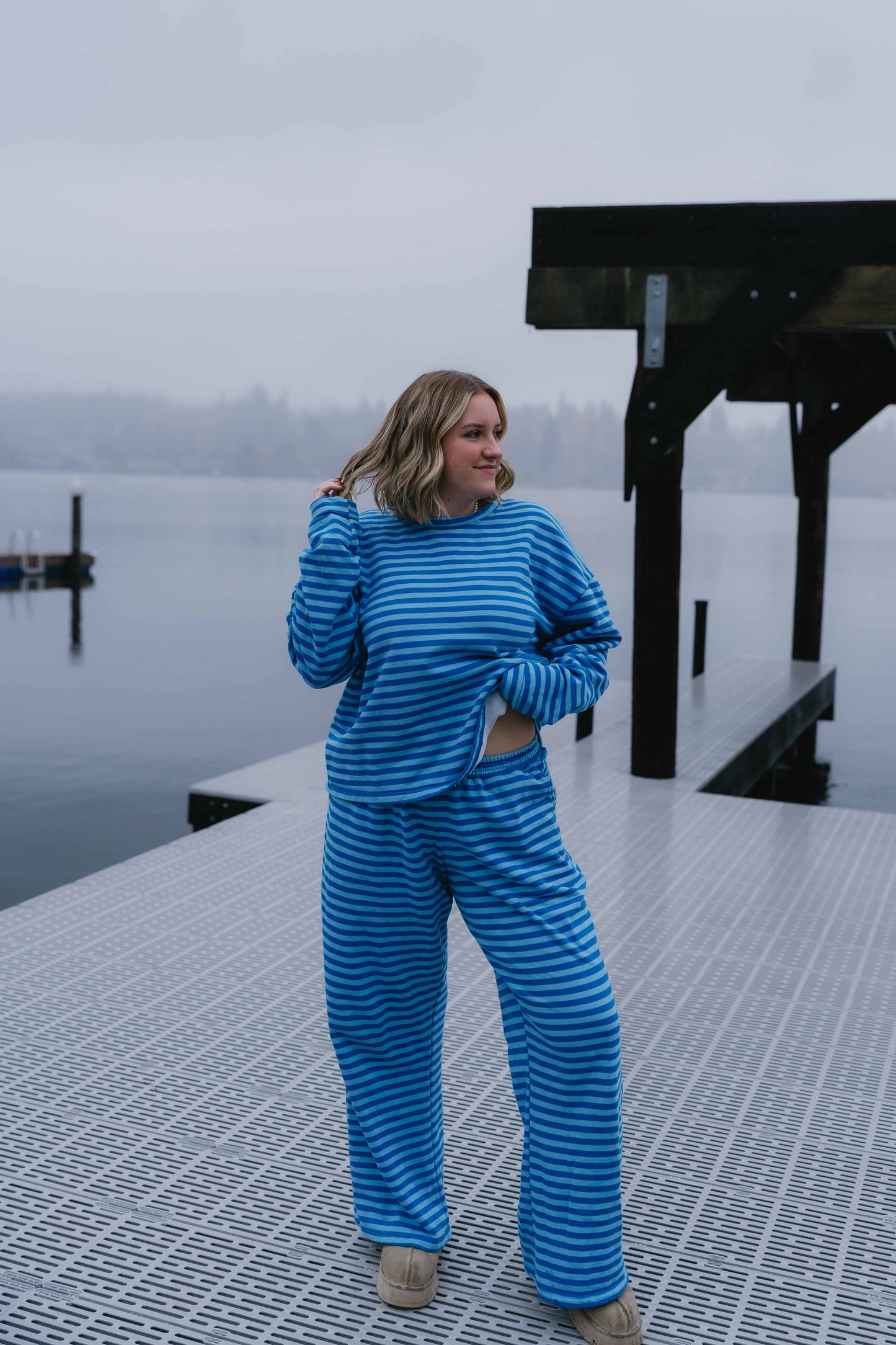 Straight Leg Sweatpants- Blue Crush