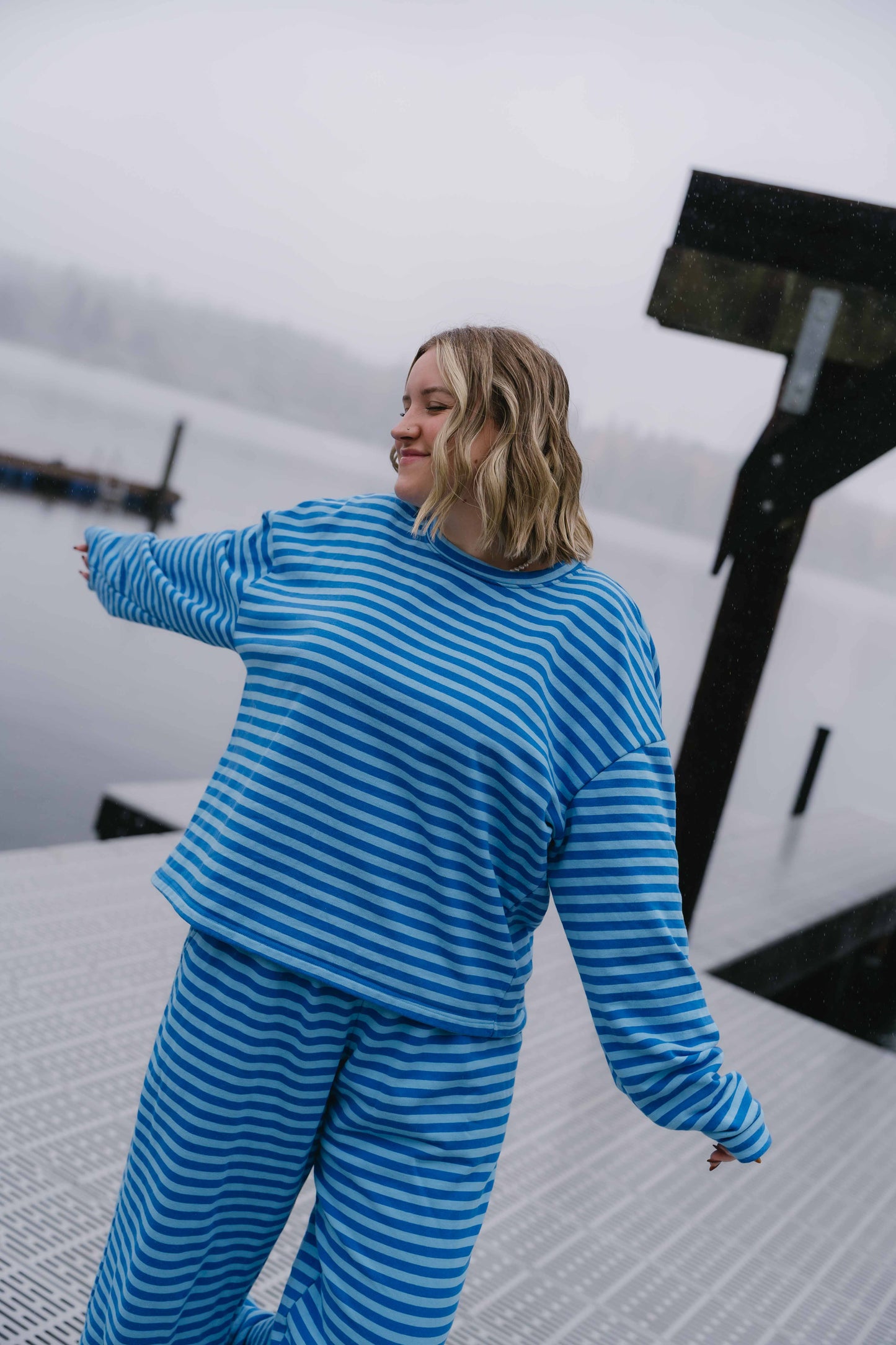 Oversized Crewneck- Blue Crush