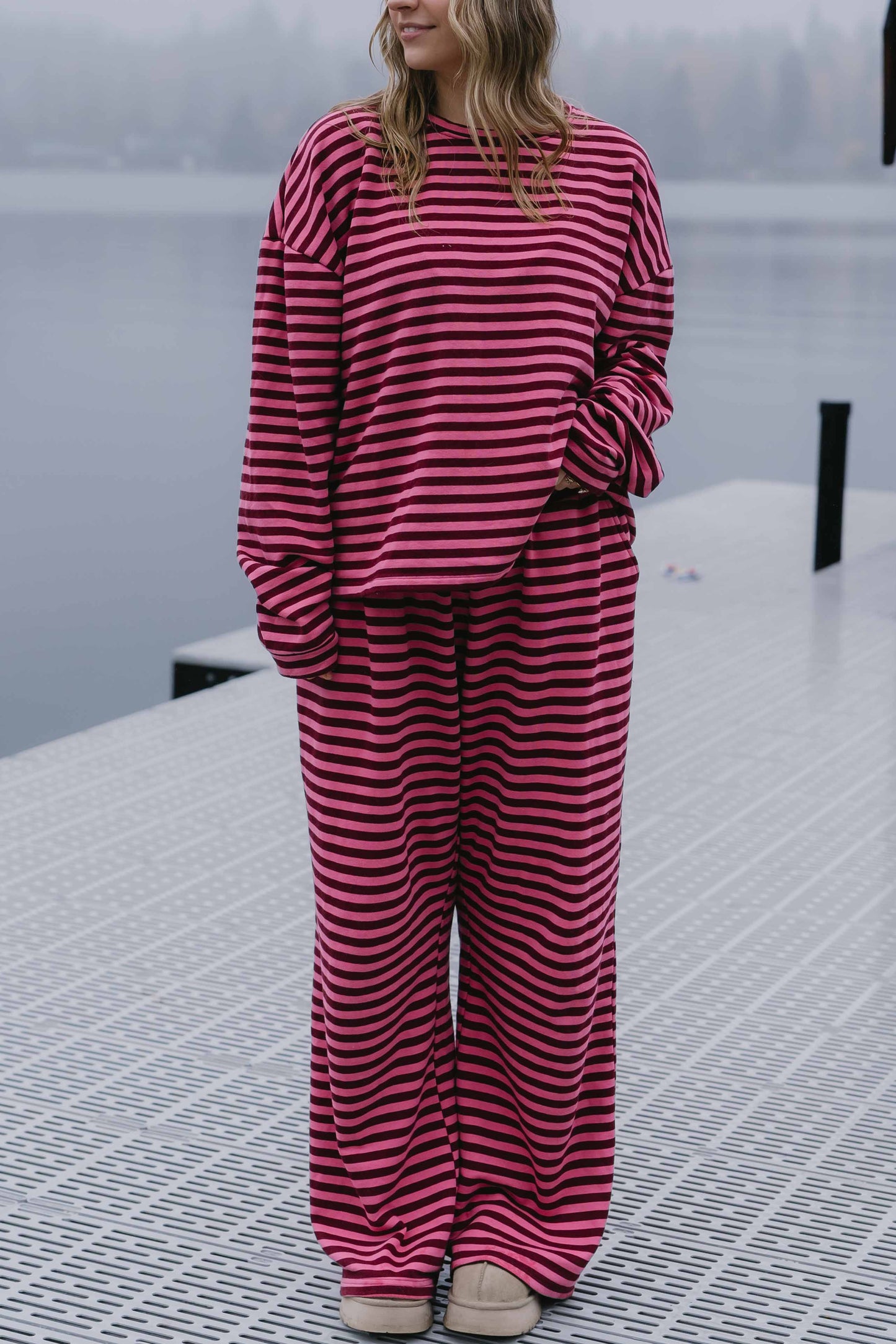 Oversized Crewneck- Blush Crush