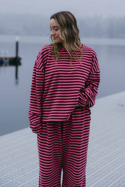 Oversized Crewneck- Blush Crush