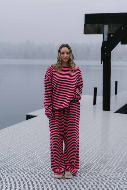 Oversized Crewneck- Blush Crush