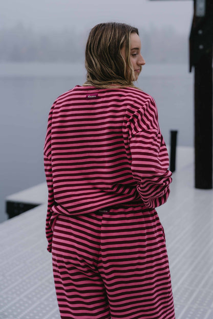 Straight Leg Sweatpants- Blush Crush